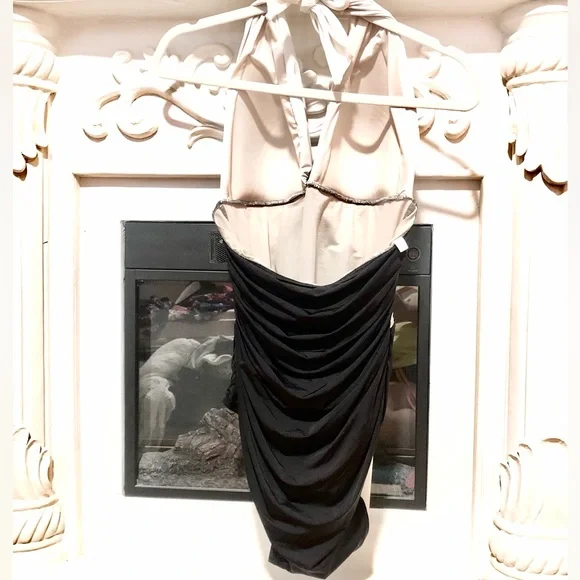 Victoria’s Secret Ruched Marilyn Monroe style Halter Top Deep Plunge Swimsuit XL - Picture 5 of 16